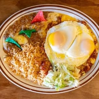 #2 3 eggs, beans, rice