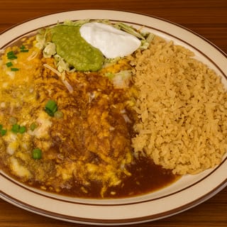 #12 (2) Meat enchiladas